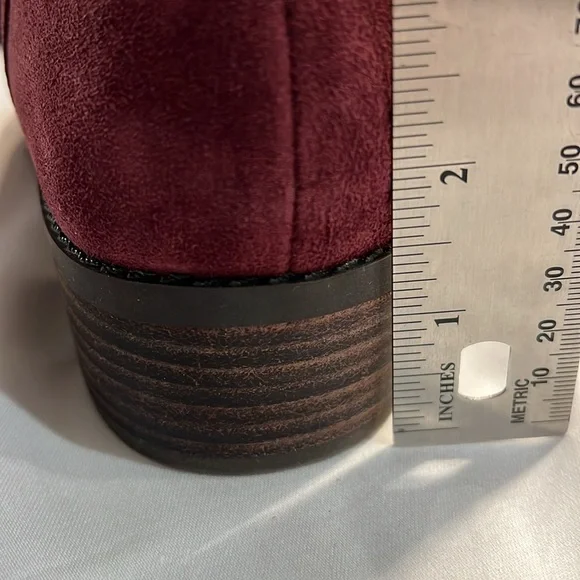 Lucky brand maroon suede boots light western - Picture 7 of 11